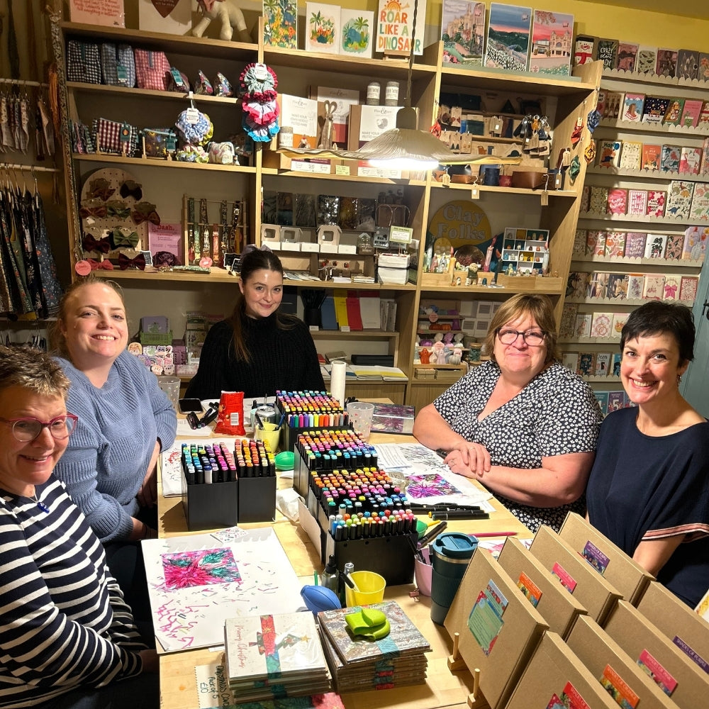 March 12th 6.30-9pm - Alcohol Ink Workshop - Spring bluebells