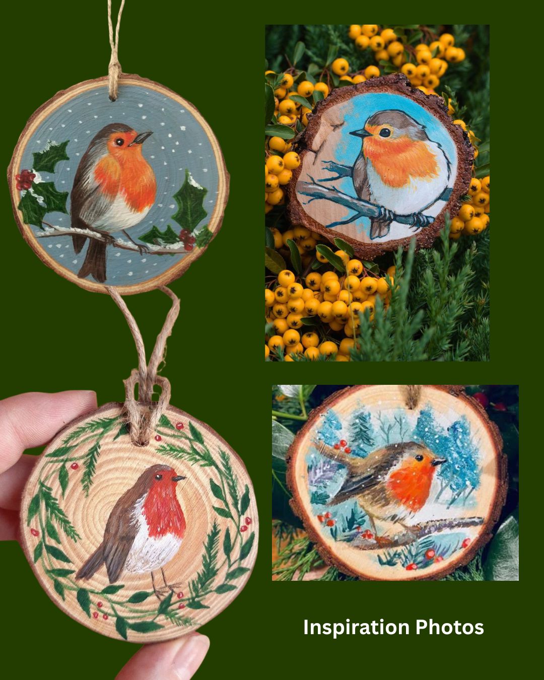 Robin Wood Slice Paintings | Sun 22nd Nov | Kids Only Age 6-12 | 9.45-11am